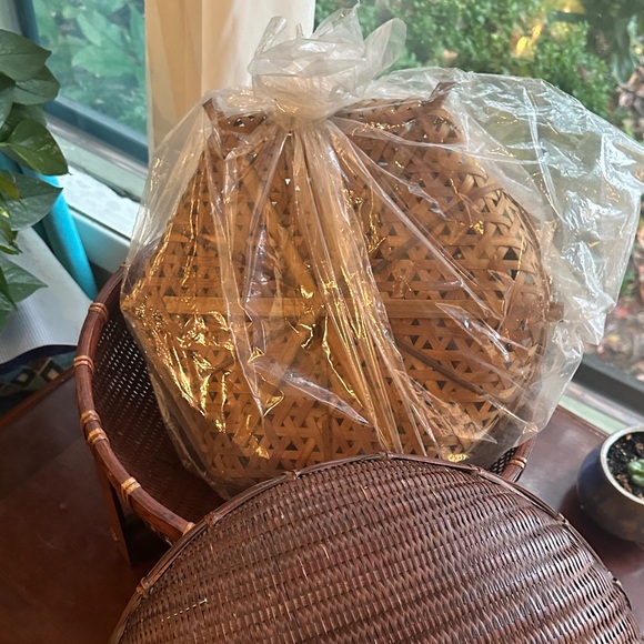 Antique Chinese Sewing Basket Vintage Never Used Rare Stacking Trays 1930-ish - Picture 7 of 12